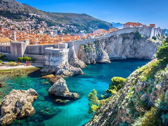 Vista aérea da cidade antiga de Dubrovnik